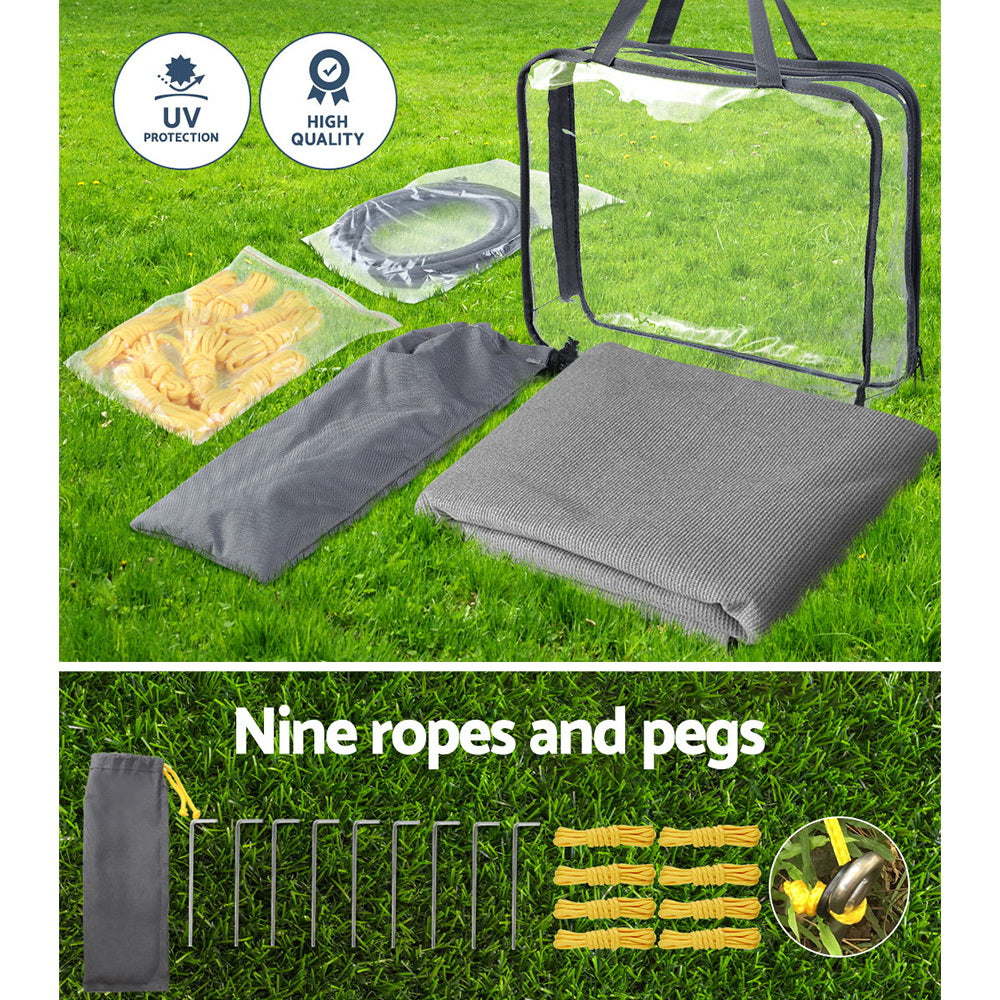 3.7M Caravan Privacy Screens | Roll Out Awning | CampClub.au
