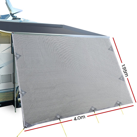 4.0M Caravan Privacy Screens | Wall Side Sun Shade | CampClub.au