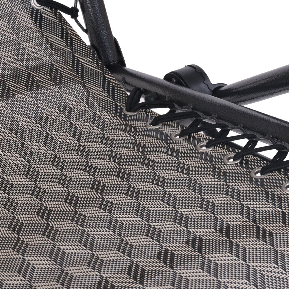 Folding Camping Lounger Grey | Grey Zero Gravity Chairs | CampClub.au
