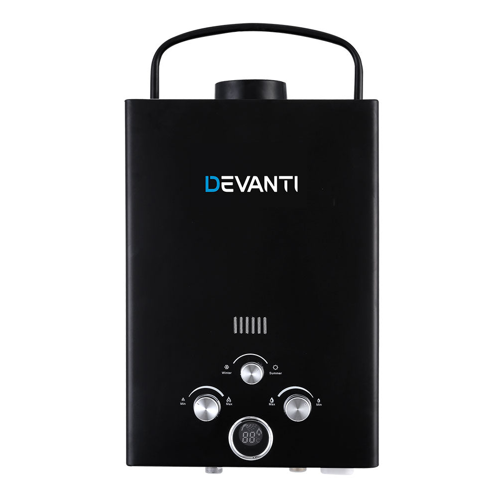Outdoor Portable Black Heater | Camping Shower Heater | CampClub.au