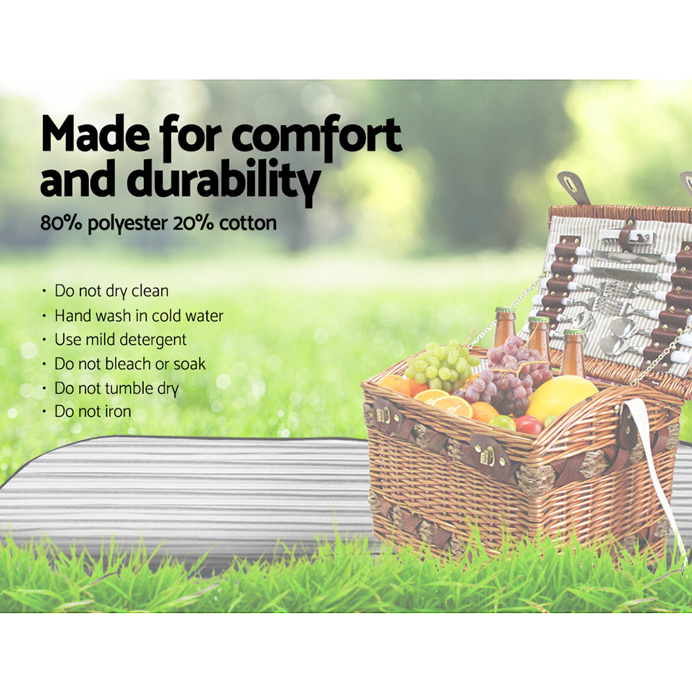 Outdoor Insulated Blanket Basket | Wicker Deluxe Basket | CampClub.au