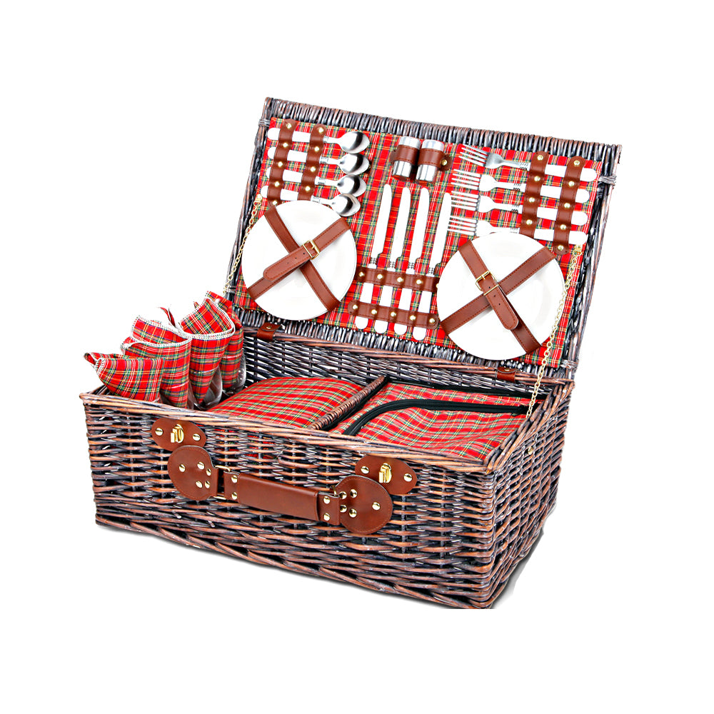 Alfresco Wicker Picnic | 4 Person Picnic Basket | CampClub.au