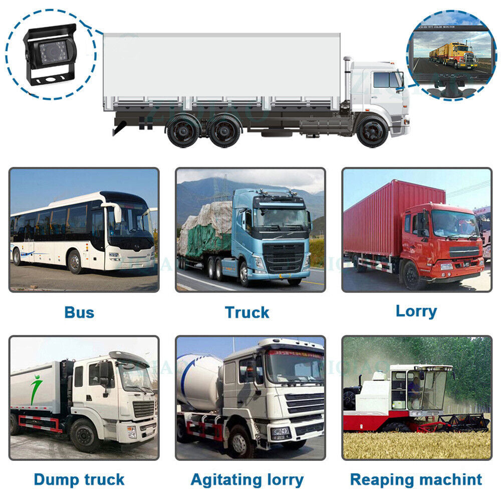 7'' Waterproof Monitor Reversing Kit For Truck Caravan
