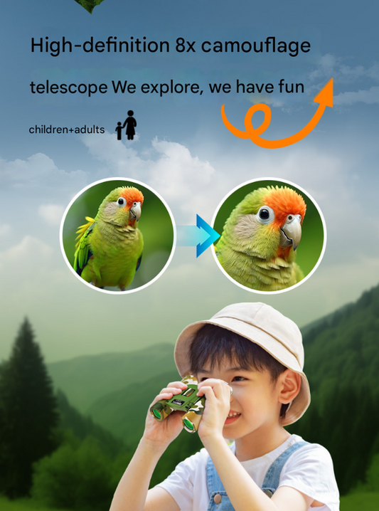 Purple Blue Mini Pocket Binoculars - 8x21 High Power Colorful Binoculars for Kids