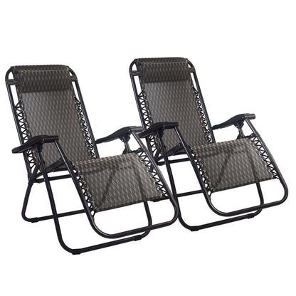 Folding Camping Lounger Grey | Grey Zero Gravity Chairs | CampClub.au