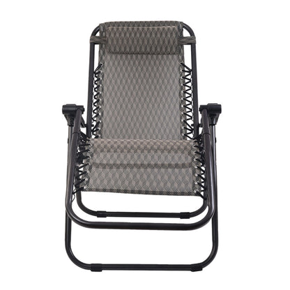Folding Camping Lounger Grey | Grey Zero Gravity Chairs | CampClub.au