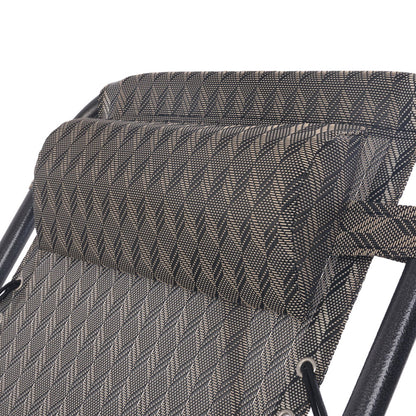 Folding Camping Lounger Grey | Grey Zero Gravity Chairs | CampClub.au