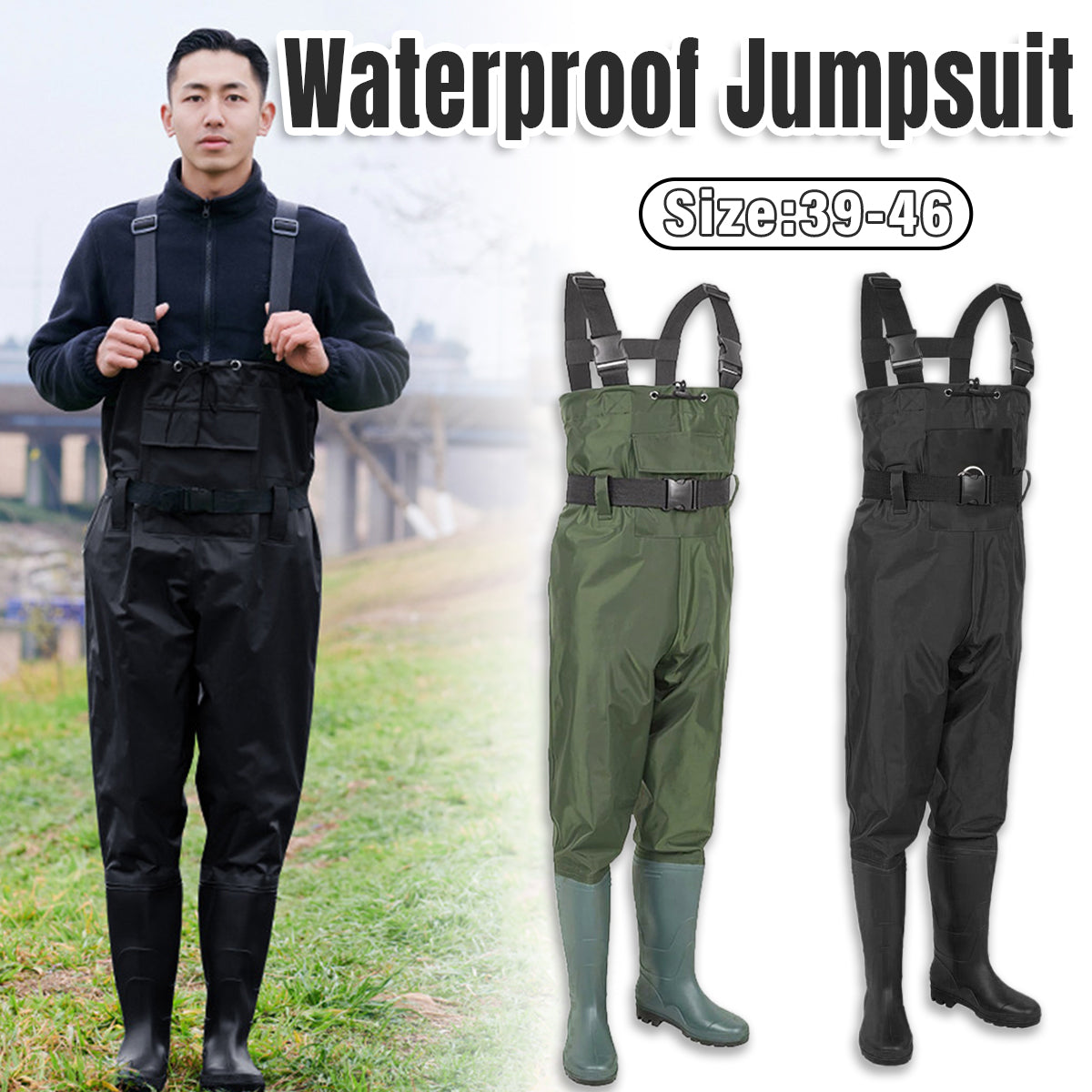 Waterproof Ultra Light Breathable Wading Pants Nylon Half Length Gear - Black-40